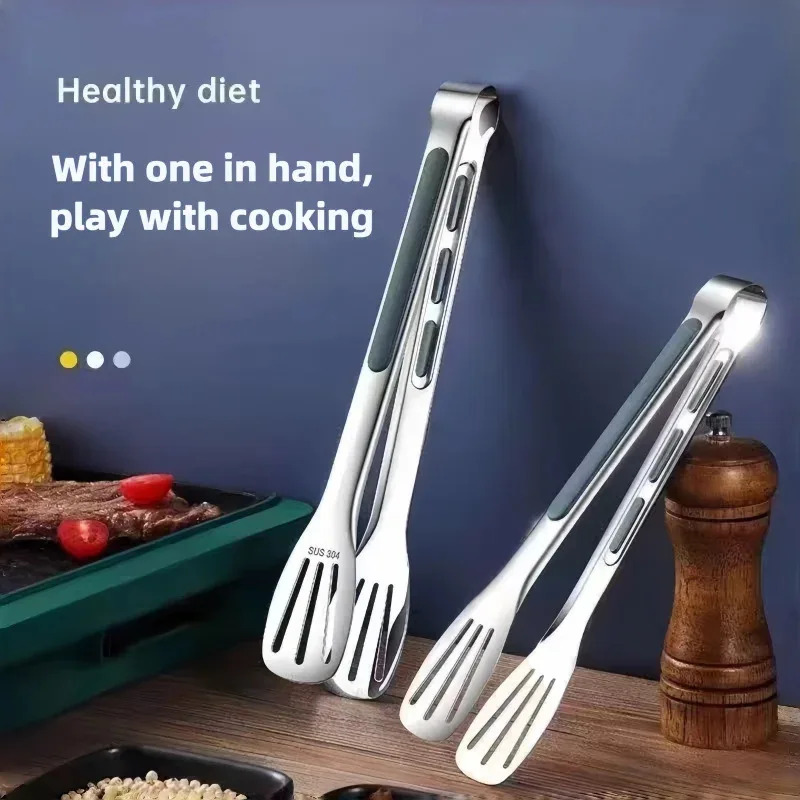 Kitchen Gadgets Sale - Non-Slip Stainless Steel Food Tongs for