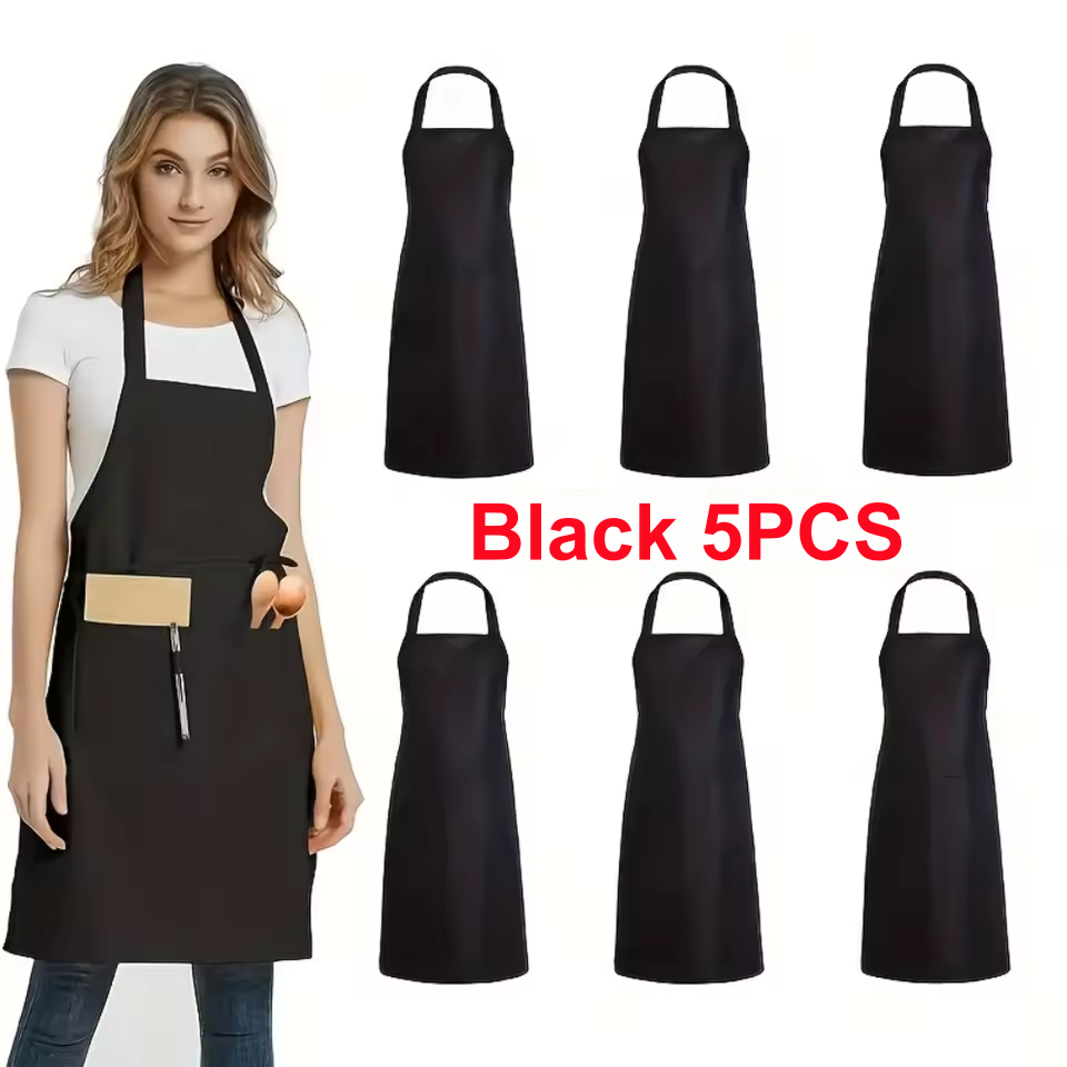Kitchen Gadgets Trending - 5PCS Fashionable High-end Black Large Pocket