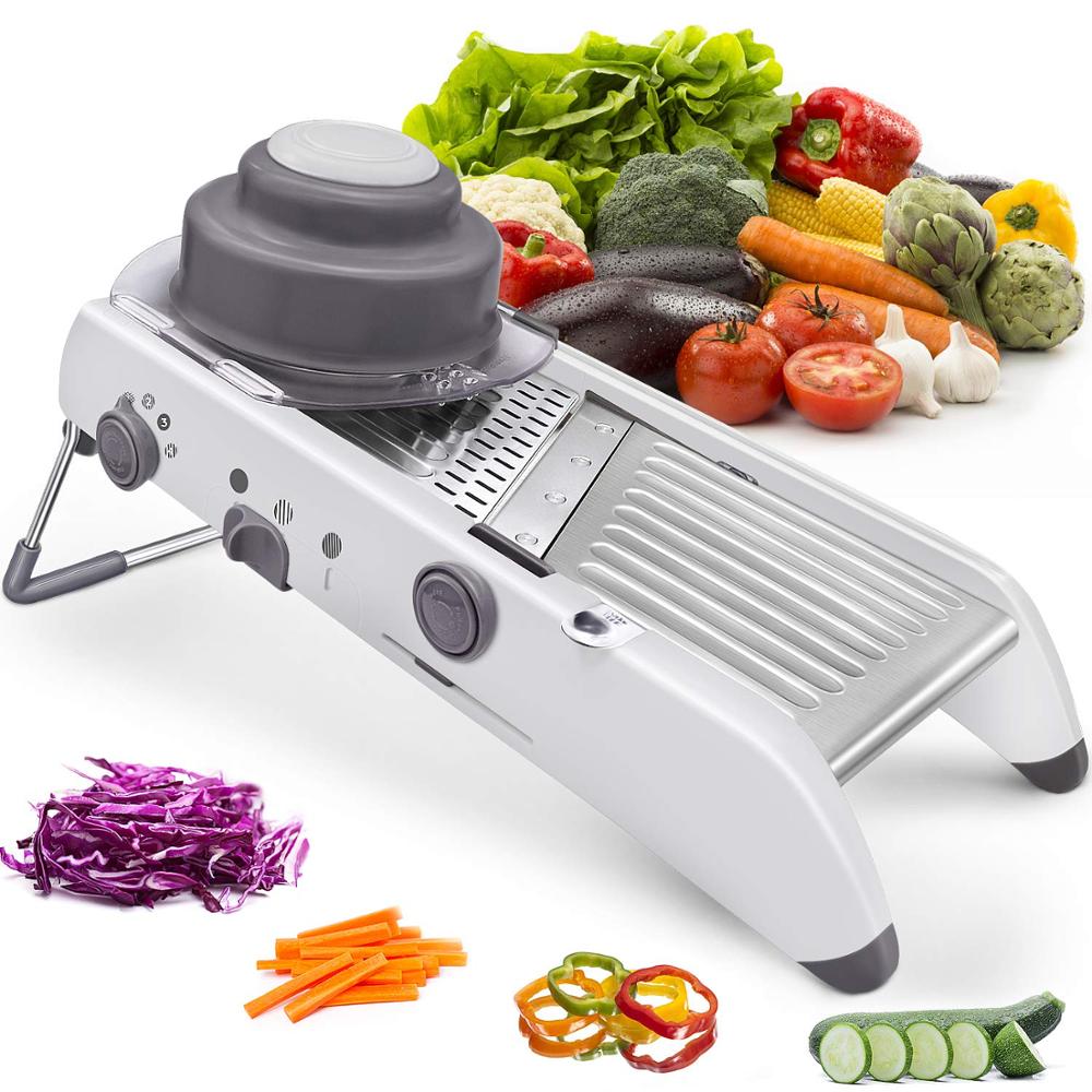 Kitchen Gadgets Smart - LMETJMA 18 Types Adjustable Mandoline Slicer