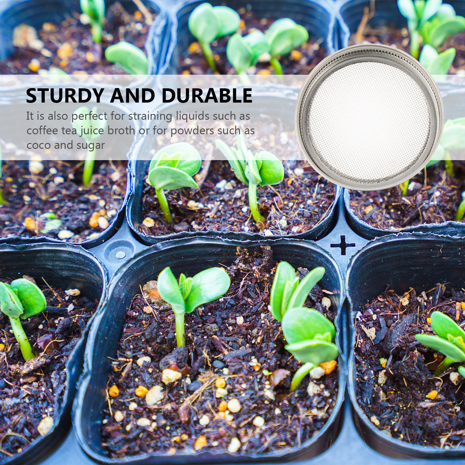 Stainless Steel Strainer - 3Pcs Stainless Steel Sprouting Lid Strainer
