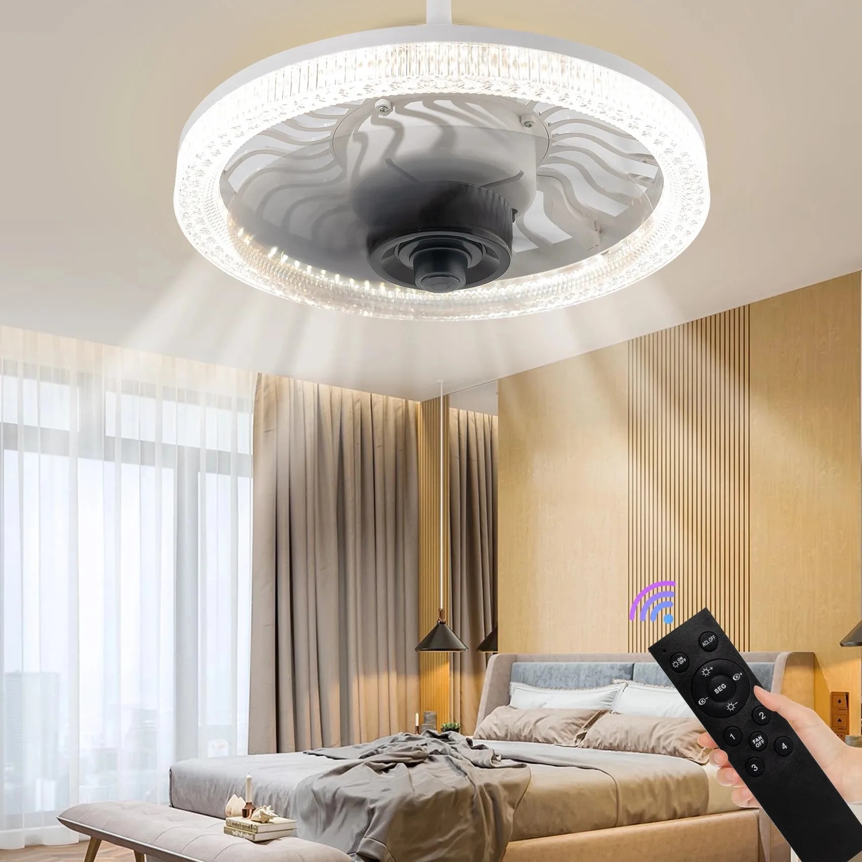Smart LED Ceiling Fan Light wi - Kitchen Gadgets Smart incelemesi ve fiyatı
