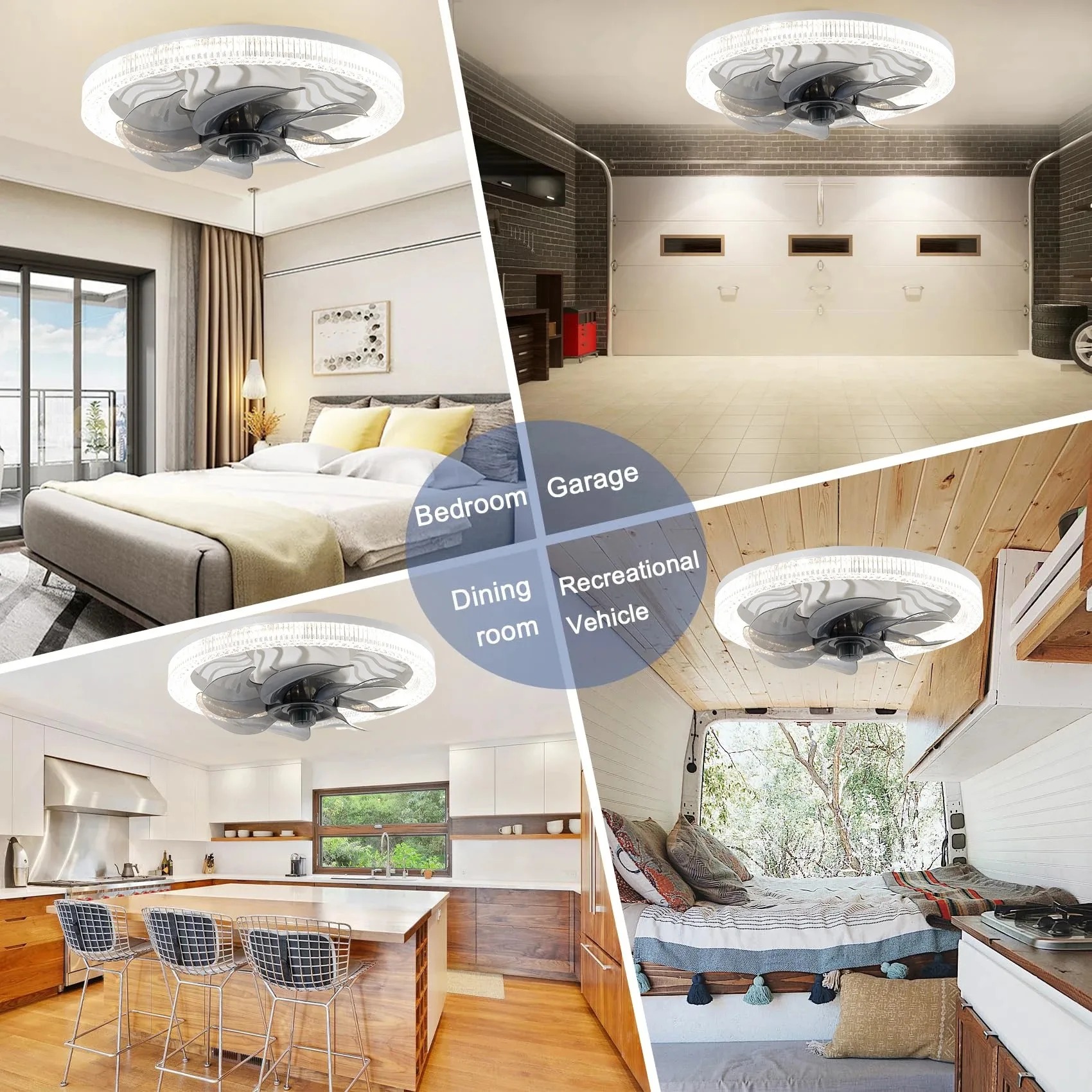 Smart LED Ceiling Fan Light wi - Kitchen Gadgets Smart incelemesi ve fiyatı
