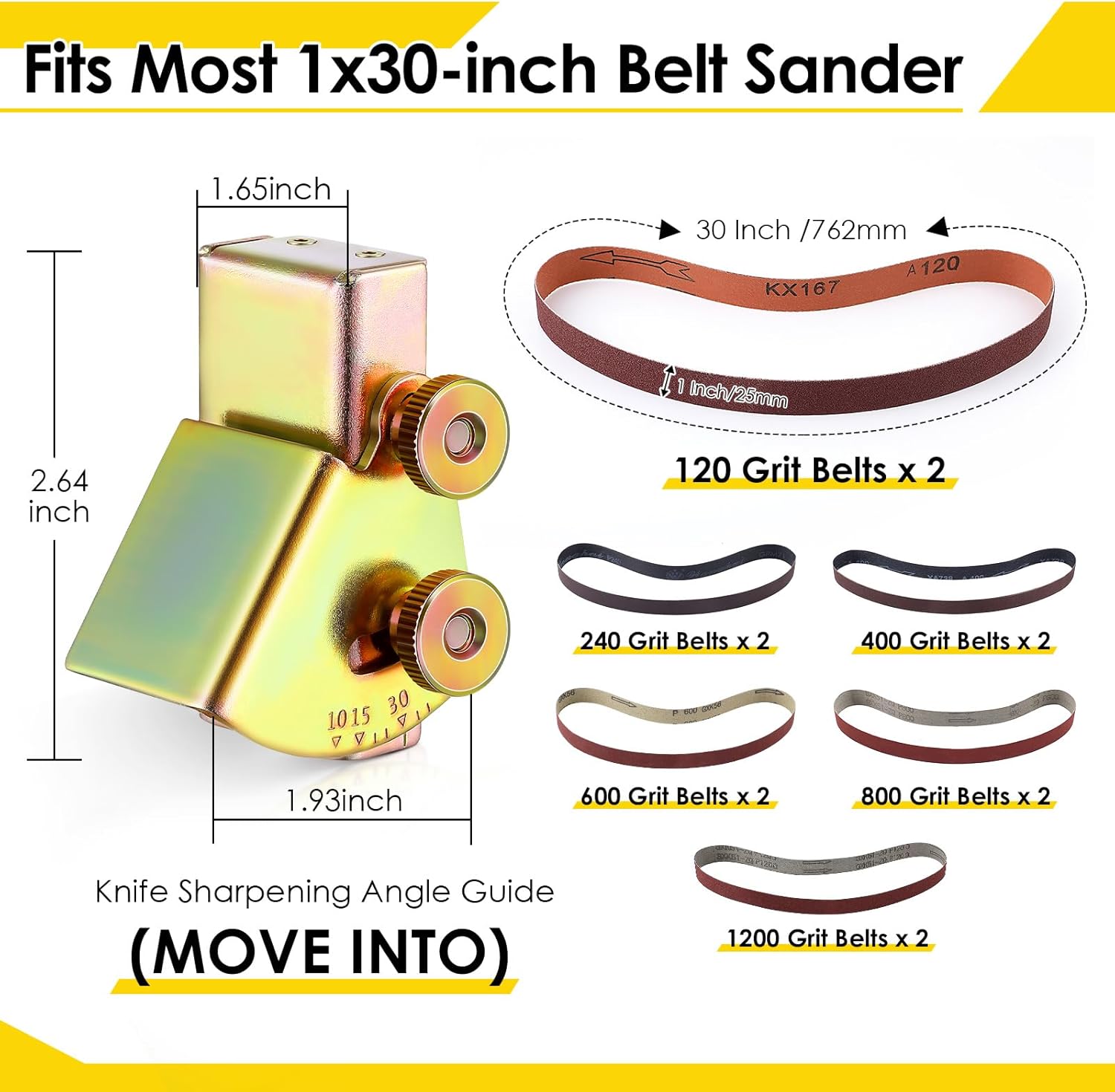 12 Pack 1x30 Sanding Belts wit - Knife Sharpener incelemesi ve fiyatı