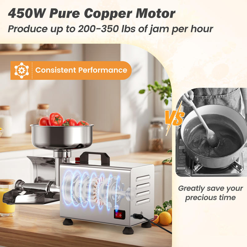 450W Electric Tomato Strainer  - Stainless Steel Strainer incelemesi ve fiyatı