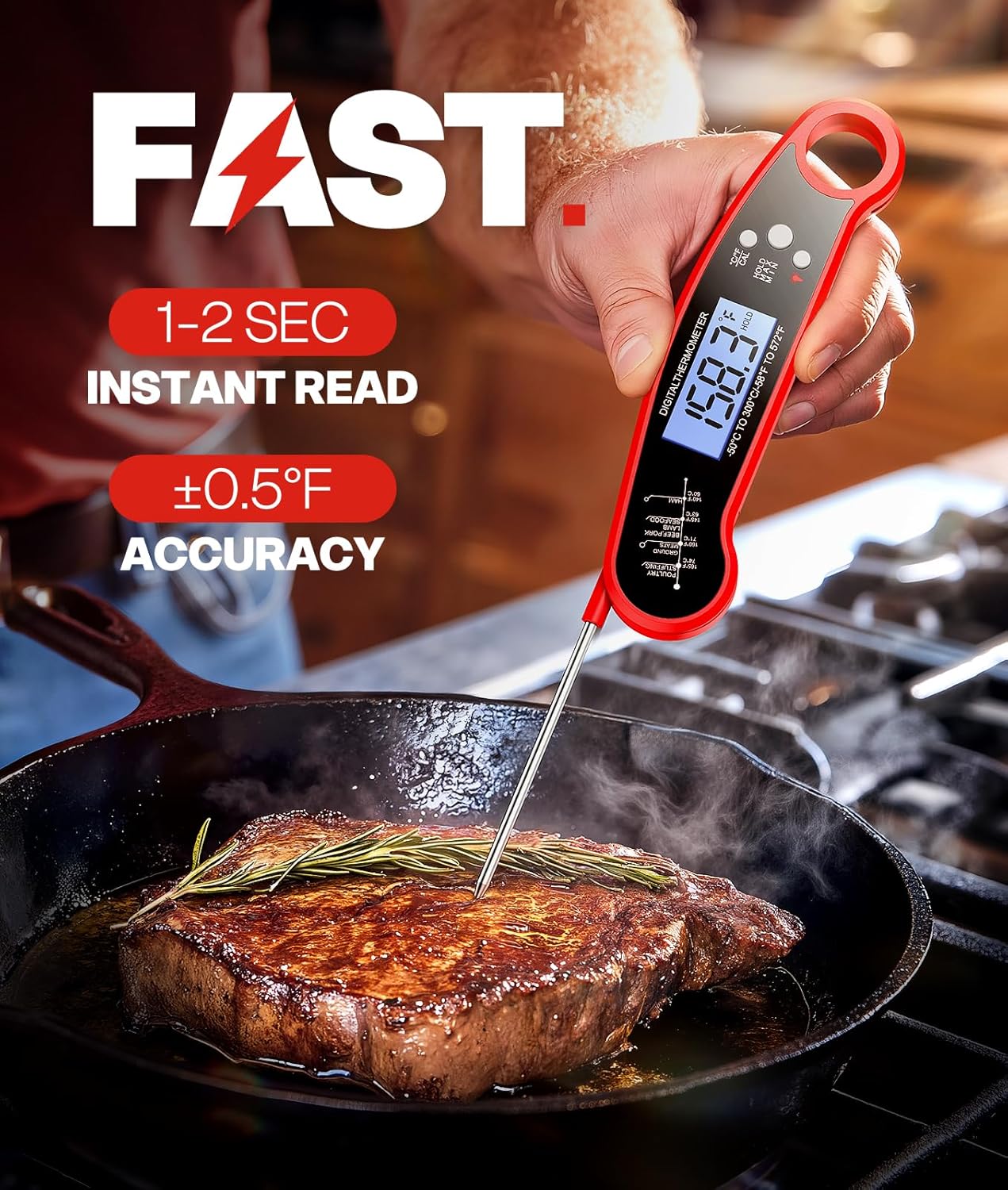 Meat Thermometer Digital – Ins - Kitchen Gadgets Gifts For Him incelemesi ve fiyatı