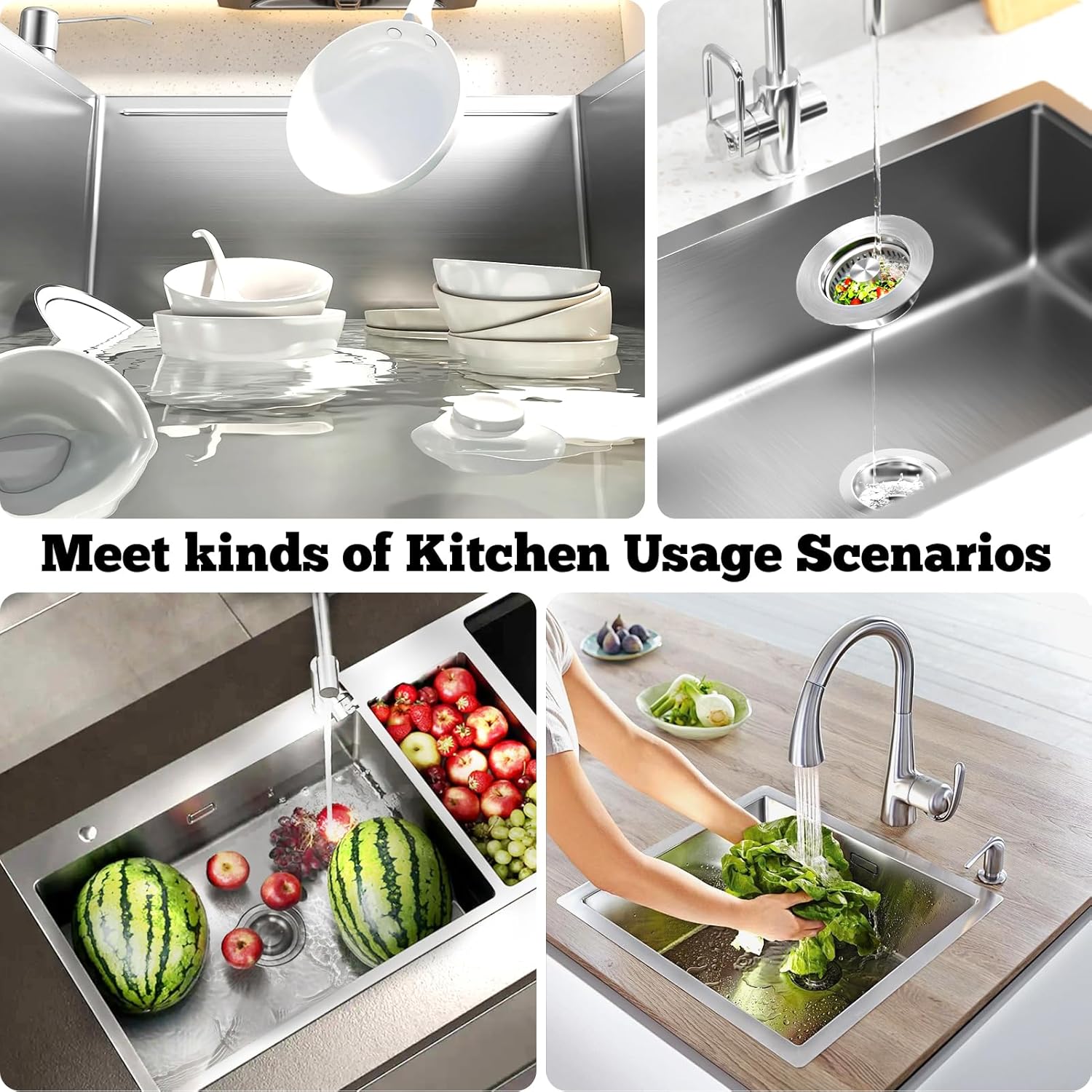 Upgraded 3 in 1 Kitchen Sink D - Stainless Steel Strainer incelemesi ve fiyatı